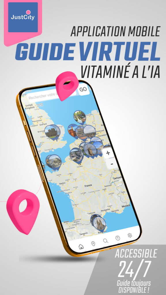 Avatar guide touristique de JustCity interactif sur mobile